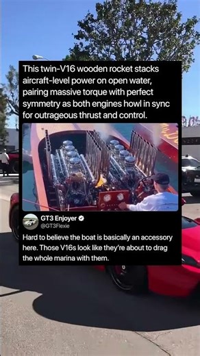This twin-V16 wooden rocket stacks aircraft-level power on open water, pairing massive torque