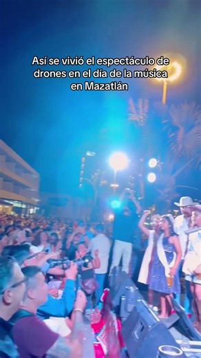 Espectáculo de drones Día de la Música en Mazatlán