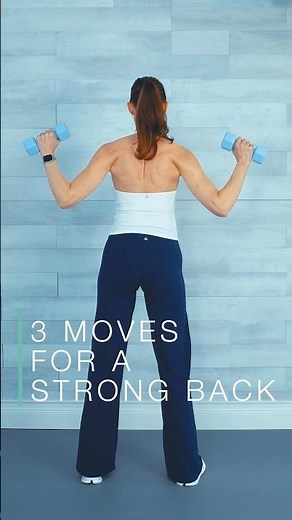 3 moves for a strong back 💪 #fitness #health #strength #senior #backworkout #seniorfitness #aoxjox