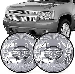 BICYACO Led Fog Lights 5202 Compatible with 07-14 Suburban/Tahoe/07-13 Avalanche/10-13 Camaro/15-16 Colorado/15 Silverado/GMC Acadia/Yukon/XL/Ford Mustang/08-09 Pontiac G8-1 Pair Chrome