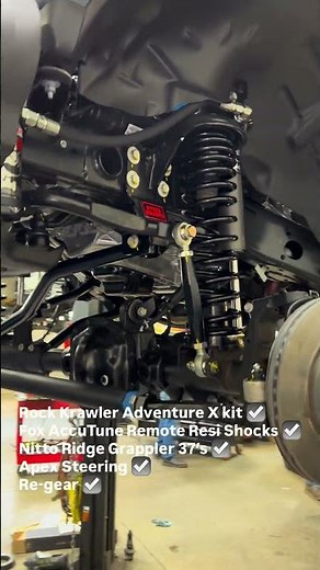 2025 Jeep Gladiator, Rock Krawler Triangulated 4 link, Fox AccTune Shocks, Apex Steering & 37's