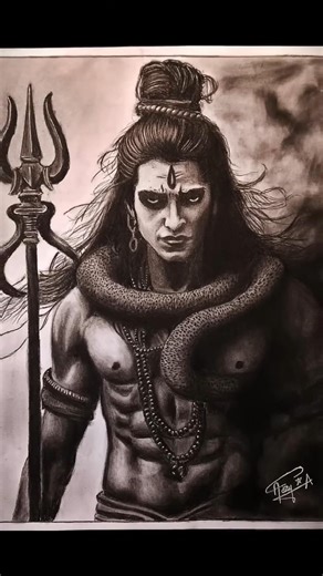 Lord Shiva Mahadev Drawing 😍✍️🤩 #shorts #art #drawing #shiv #mahashivratri #viralshorts #sketch