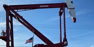 Rudolph the Red-Nosed Pumping Unit comes to downtown Lufkin