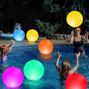 [Hot Item] 2025 Hot Sale Outdoor Inflatable PVC Round Ball Luminous LED Luminous LED Floating Pool Light Ball