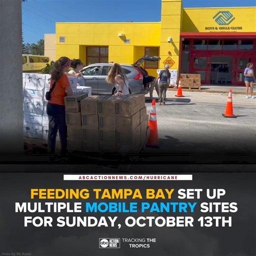 Here's a list of Feeding Tampa Bay mobile pantry sites for Sunday, October 13 >> https://wfts.tv/3Y4zBUX | Tampa Bay 28 - WFTS