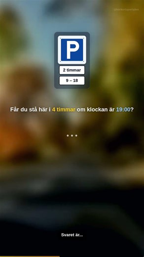 Gör inte detta felet på teoriprovet! #parkering #kuggfråga