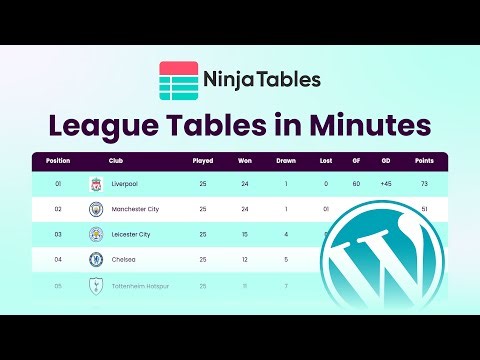 Create a Professional League Points Table in WordPress (The Right Way)