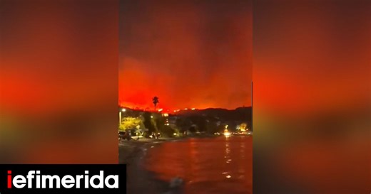 Συγκλονιστικές εικόνες από τη φωτιά στην Κάτω Αχαΐα -Δείτε βίντεο - iefimerida.gr
