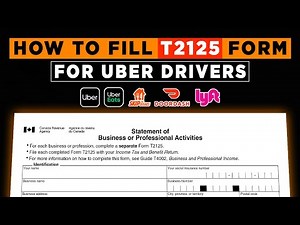 How to Fill Out T2125 Form for Uber Drivers in Canada (UberEats, DoorDash Tax Guide)