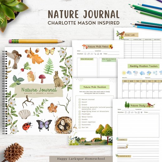 Charlotte Mason Nature Study, Nature Journal for Kids, Charlotte Mason Homeschool Printable, Nature Study for Kids, Nature Journal Printable - Etsy