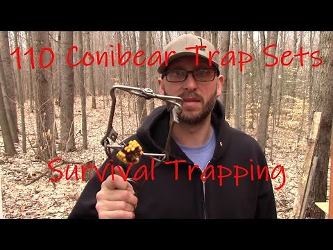 Survival SHTF Trapping Conibear 110 Three Squirrel Sets & Baits