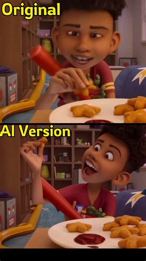 Chicken Stars Meme Original VS AI Version