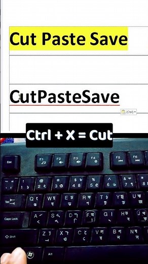 Cut, Copy, Paste & Save Keyboard Shortcuts | Learn Basic PC Tricks #excel #securephone #shortcutkeys