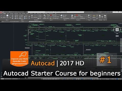 Autocad Starter Course 2017 - Tutorial for beginners - First learn lesson 01 HD