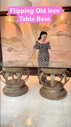Flipping Old Iron Table Bases into a Stunning Dining Table. #DIYFurniture #TableRestoration