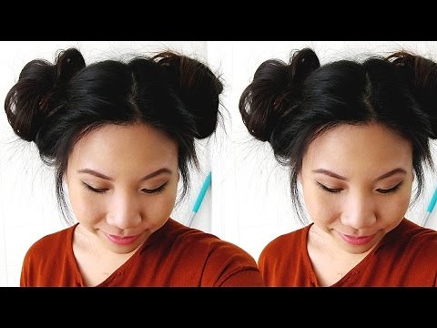 Easy Two Messy Side Buns Hairstyle Tutorial | Sheri Nguyen
