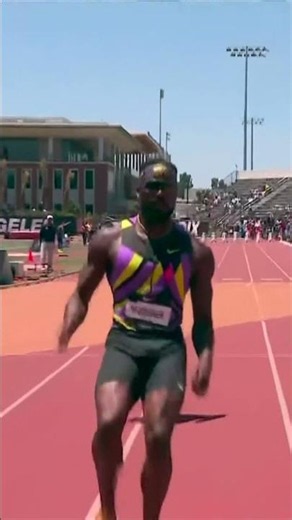 Kenny Bednarek storms to wind aided 9.72 to win the men's 100m in LA