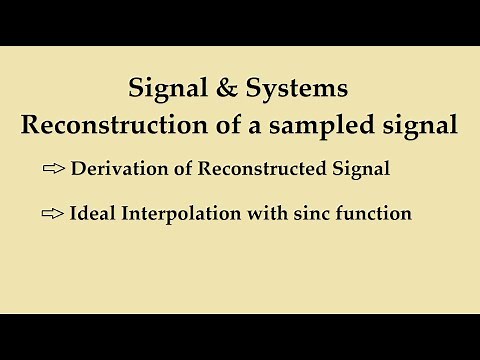 Signal & Systems: Reconstruction of sampled signal