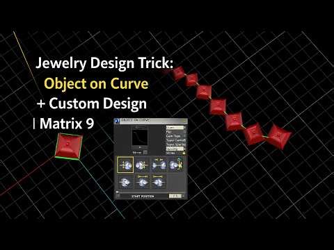 Jewelry Design Trick: Object on Curve + Custom Design | Matrix 9 Tutorial #matrix9 #rhinoceros #cad