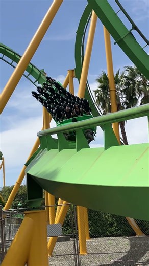 Off-ride Riddler’s Revenge at Six Flags Magic Mountain #rollercoaster #sixflagsmagicmountain #ride