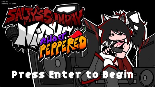【FNF】优质模组Salty's Sunday Night-GhostPeppered Demo 全流程bot