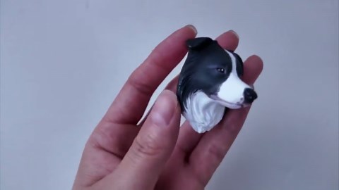 Custom Border Collie Head Sculpture – Hand-painted Plaster - Etsy Canada