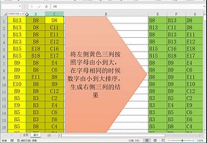 Excel vba：按照首字母和数字排序