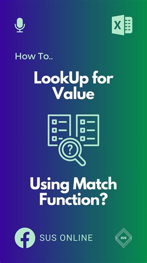 1.6K views · 15 reactions | How To LookUp for Exact Value Using Match Function in Excel? 六‍ Ish #tutorialreels mei sikhenge ki Kaise Match Function ko use karte exact value data mei find karne ke liye aur kuch extra tips bhi. #Excel #exceltips #exceltricks #DataEntry #accounting #exceltipsandtricks #Finance #exceltutorials #spreadsheets #exceltraining #workfromhome2023 #wfhtips #learnexcel #susonline | SUS ONLINE | Facebook
