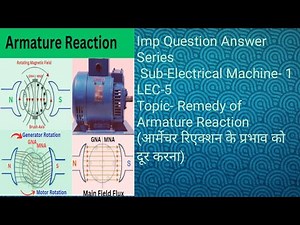 ELECTRICAL Machine-1LEC 5 Armature reaction।Effect of Armature reaction in DC machine