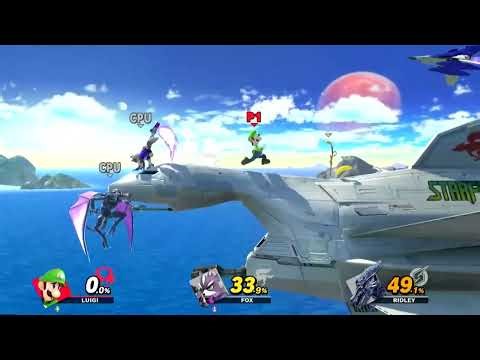 Super Smash Bros Luigi's 3p player brawl
