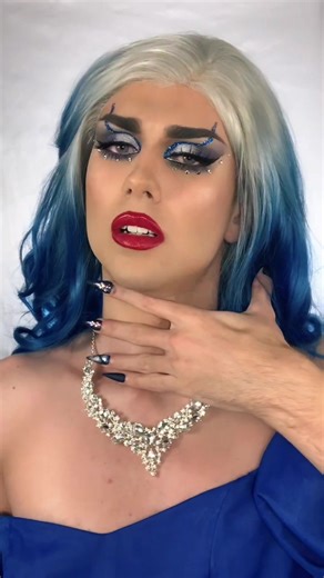 I’ll bring him down 😏🔷 #makeup #gay #dragqueen #dragrace #boostofhope