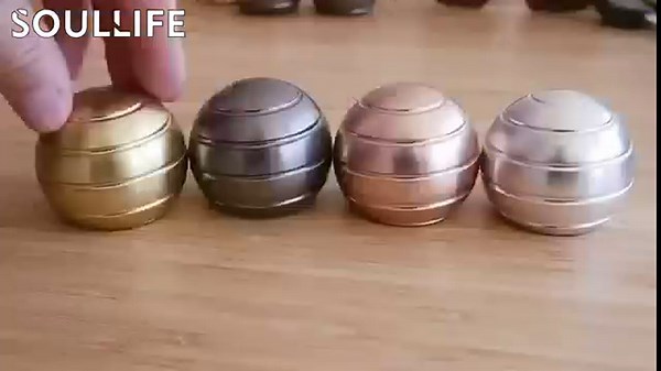 SoulLife 6 Pack Kinetic Spinning Desk Toy Bulk Basket Stocking Stuffers for Kids, Metal Fidget Spinner Ball, Optical Illusion Desktop Fidget Spinner Toys, Gifts for Women, Men, Kids and Adults