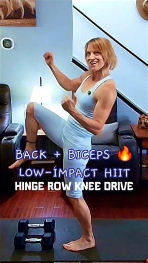 Low Impact HIIT Cardio Back & Biceps Workout 🔥💪