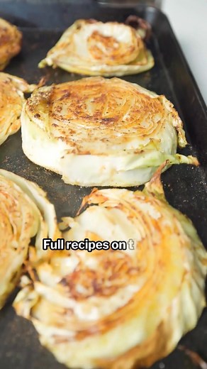 My oven-roasted cabbage steaks are tender in the middle, caramelized on the edges, and full of flavor. Best of all, they're ready in under an hour, making them the perfect side for busy weeknights. | My Forking Life with Tanya Harris