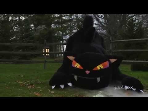 Inflatable Furry Black Cat