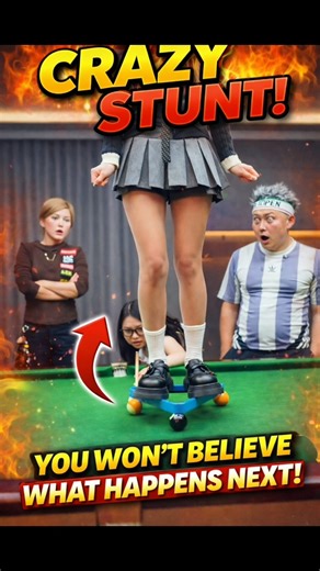 Insane Pool Table Stunt 😱 | You Won’t Believe This Trick!