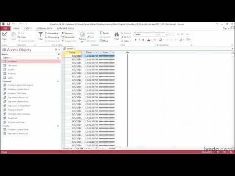 Access Tutorial - Defining today's date