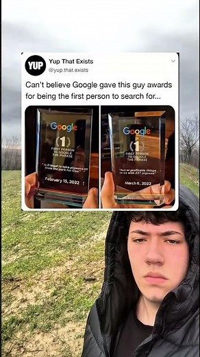 Can't believe Google gave this guy awards for being the first person to search for...