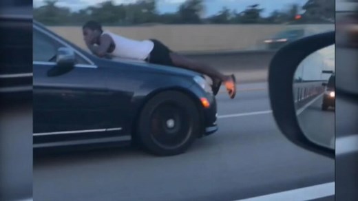 Florida Man Birthday June 28 - A person was said to have stopped on the hood of the car on the Florida highway