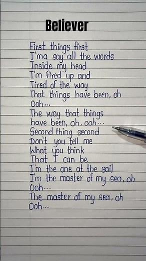 Imagine Dragons - Believer song lyrics #trending #lyrics #viral #song #shorts