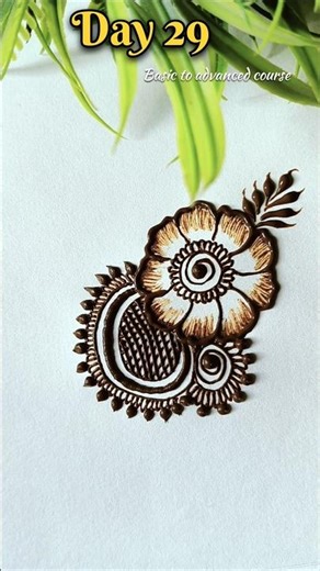 Day 29 Basic to advanced course #mehandi #shorts #henna #art