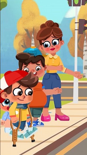 Fake Injury to Skip the Line?! 😱 Wait Your Turn Lesson for Kids | Comy Zomy #Shorts