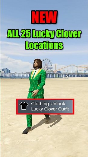 NEW GTA ALL 25 Lucky Clover locations 150k Total + New Lucky Clover Outfit Limited Time 12-25 March