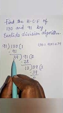Euclid's Algorithm | Find HCF Step by Step | SSLC Class 10 Maths | Real Numbers