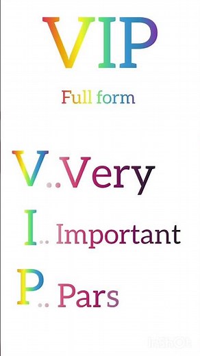 VIP full form || what is the full meaning of VIP #shorts