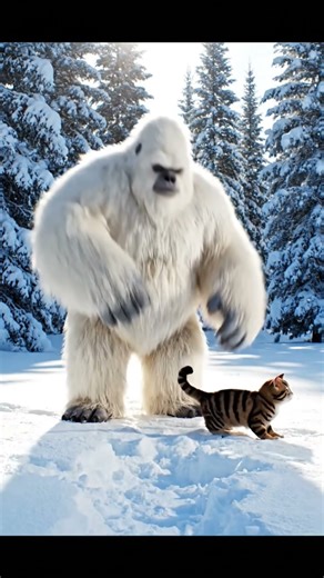 Yeti and Cat Dance #yeti #cat