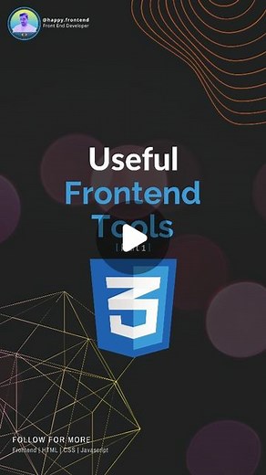 Happy Masih | Coder & Creator on Instagram: "🌟 Useful Frontend Tools - Part 1 🙌🏻 If you enjoyed this reel be sure to let me know with a like and if you want to see more tips like this, share the reel forward and I’ll definitely appreciate it! Let me know what you think! Happy coding! 😇 ****************************** Credit: @frontendjoe ****************************** 👉🏻 Follow for more coding tips & helpful content 🔥🔥 @happy.fronten