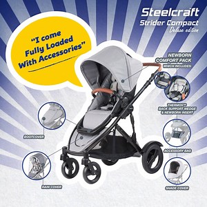 18 reactions · 5 comments | Did you Know?... Our Steelcraft Strider Compact comes fully loaded with 5 accessories included in the one price? Unbeatable value! Check it out at: https://www.britax.com.au/strollers/strider-compact-deluxe-edition/ #StrollAwayNoMoreToPay ‪‬‬#FullyLoadedWithAccesories‬ | Steelcraft | Facebook
