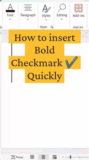 How to insert a check mark in ms word.. tick symbols.. #msword #mswordforbeginners #shorts