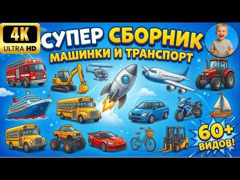 MEGA Cars and Trucks Compilation: 60+ Vehicles for Kids | Learn Vehicle Names